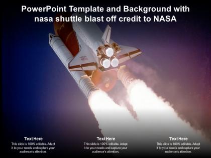 Powerpoint template and background with nasa shuttle blast off credit to nasa