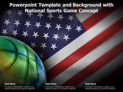 Powerpoint template and background with national sports game concept