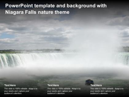 Powerpoint template and background with niagara falls nature theme