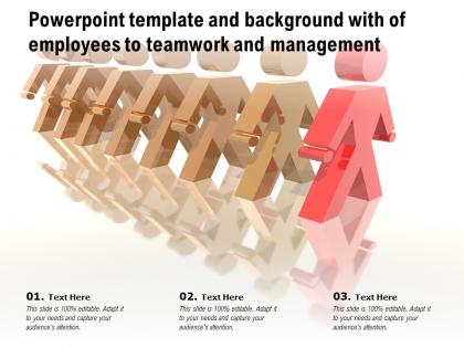 Powerpoint template and background with of employees to teamwork and management