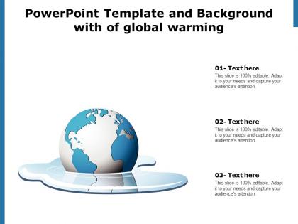 Powerpoint template and background with of global warming