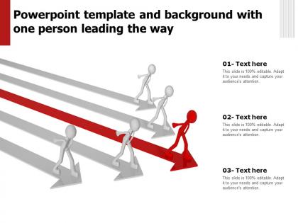 Powerpoint template and background with one person leading the way