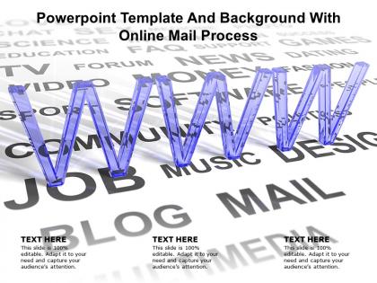 Powerpoint template and background with online mail process