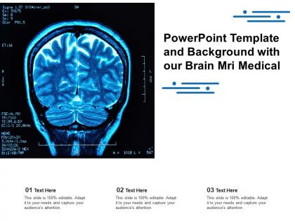 Powerpoint template and background with our brain mri medical