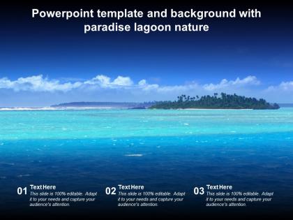 Powerpoint template and background with paradise lagoon nature