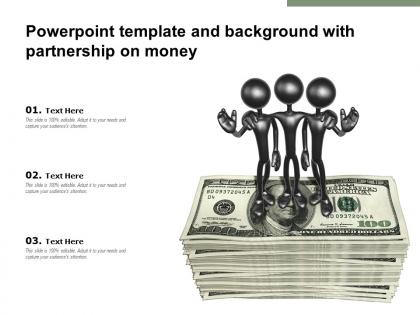 Powerpoint template and background with partnership on money