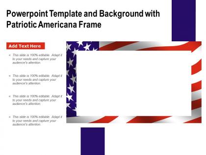 Powerpoint template and background with patriotic americana frame