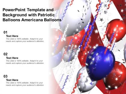 Powerpoint template and background with patriotic balloons americana balloons