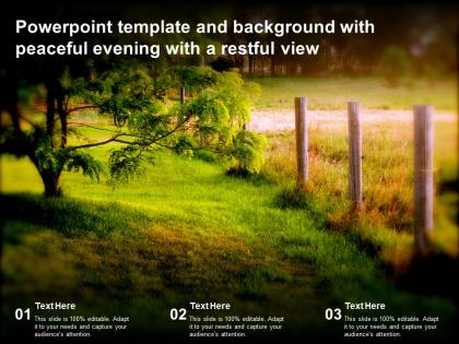 Powerpoint template and background with peaceful evening with a restful view