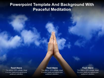 Powerpoint template and background with peaceful meditation