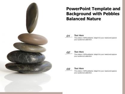 Powerpoint template and background with pebbles balanced nature