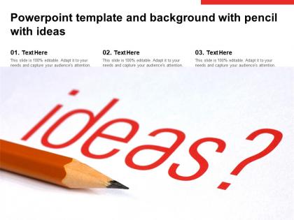 Powerpoint template and background with pencil with ideas