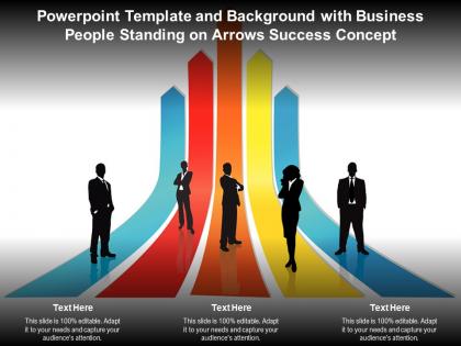 Powerpoint template and background with people and success business concept