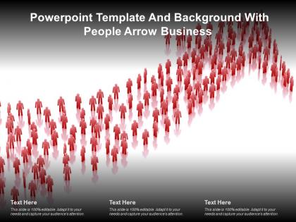 Powerpoint template and background with people arrow business