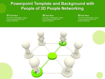 Powerpoint template and background with people of 3d people networking