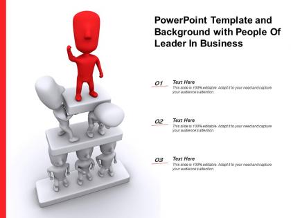 Powerpoint template and background with people of leader in business