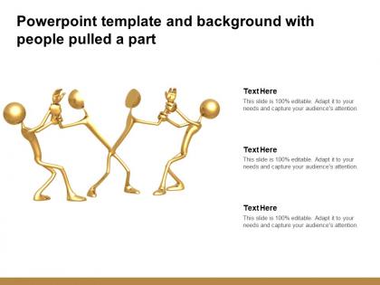 Powerpoint template and background with people pulled a part