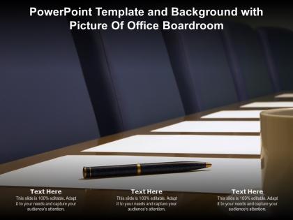 Powerpoint template and background with picture of office boardroom