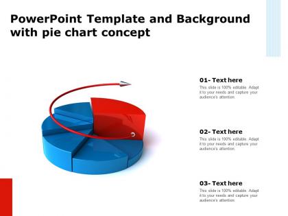 Powerpoint template and background with pie chart concept