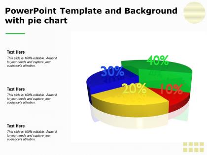 Powerpoint template and background with pie chart