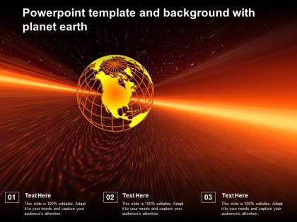 Powerpoint template and background with planet earth