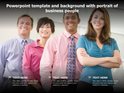 Powerpoint template and background with portrait of business people