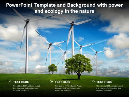 Powerpoint template and background with power and ecology in the nature