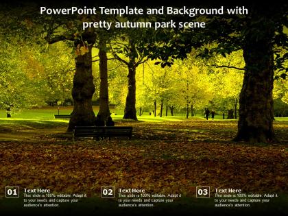 Powerpoint template and background with pretty autumn park scene