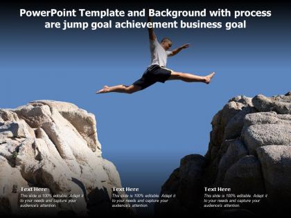 Powerpoint template and background with process are jump goal achievement business goal