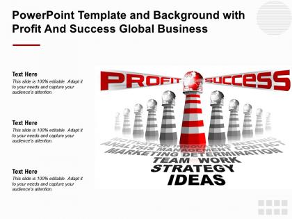 Powerpoint template and background with profit and success global business