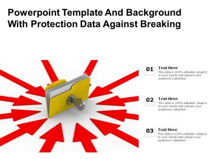 Powerpoint template and background with protection data against breaking