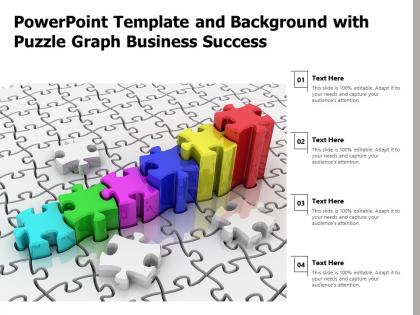 Powerpoint template and background with puzzle graph business success