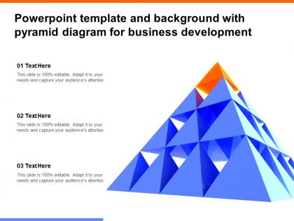 Powerpoint template and background with pyramid diagram for business development
