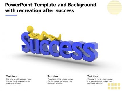 Powerpoint template and background with recreation after success