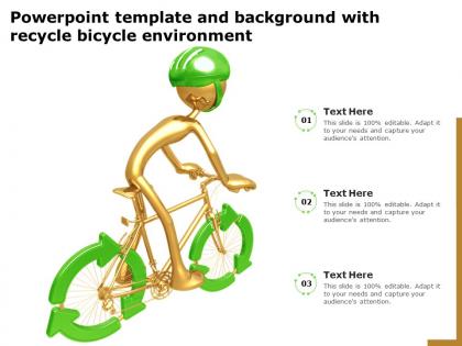 Powerpoint template and background with recycle bicycle environment