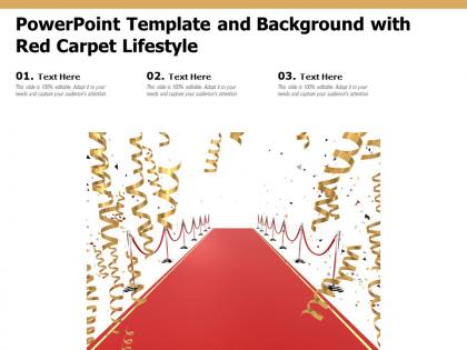 Powerpoint template and background with red carpet lifestyle