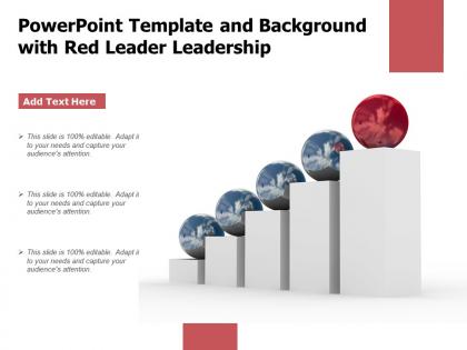 Powerpoint template and background with red leader leadership