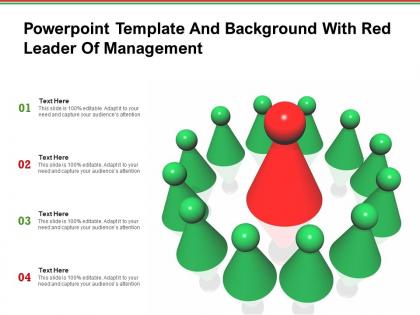 Powerpoint template and background with red leader of management