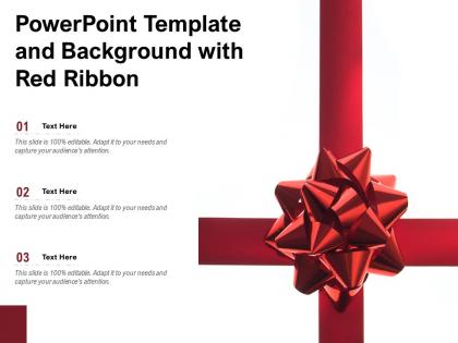 Powerpoint template and background with red ribbon