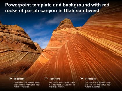 Powerpoint template and background with red rocks of pariah canyon in utah southwest