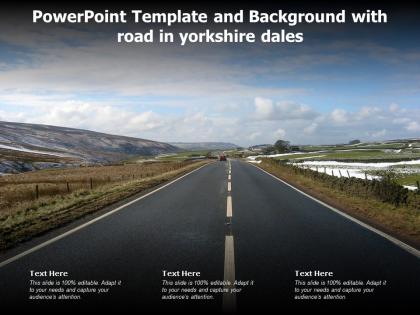 Powerpoint template and background with road in yorkshire dales
