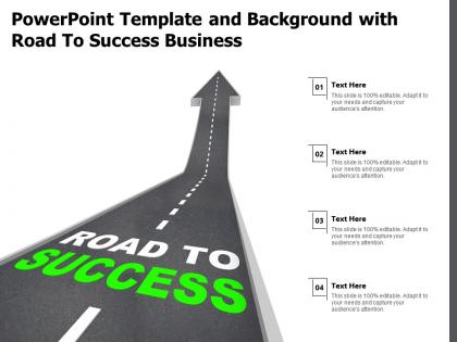 Powerpoint template and background with road to success business