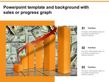 Powerpoint template and background with sales or progress graph