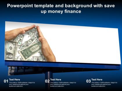 Powerpoint template and background with save up money finance