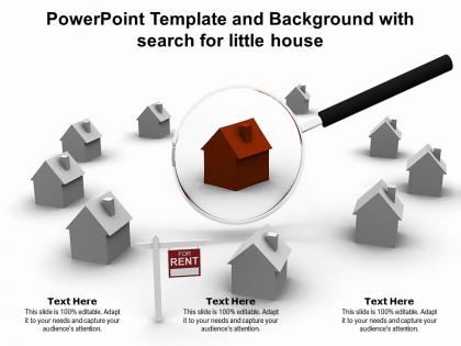 Powerpoint template and background with search for little house