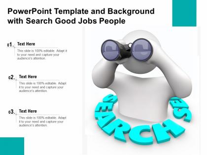 Powerpoint template and background with search good jobs people