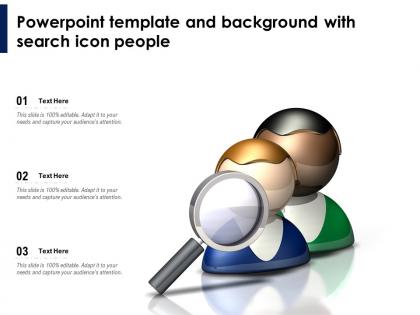 Powerpoint template and background with search icon people