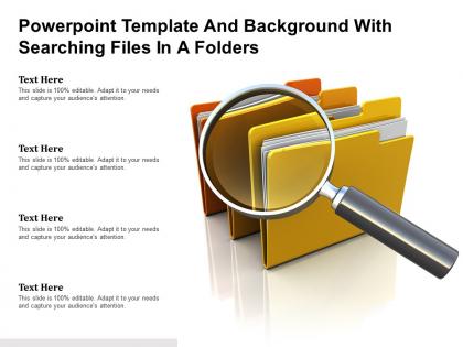 Powerpoint template and background with searching files in a folders