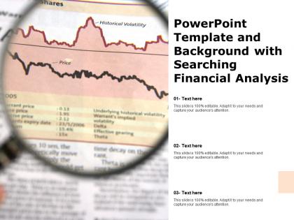 Powerpoint template and background with searching financial analysis