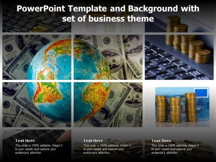 Powerpoint template and background with set of business theme